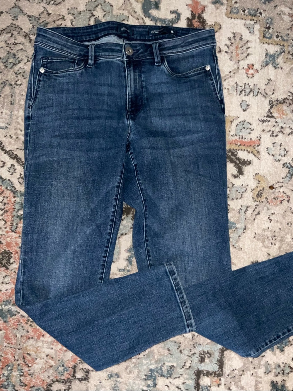 J. Jill Authentic fit slim ankle Jeans in Dark Blue Denim - Picture 8 of 11